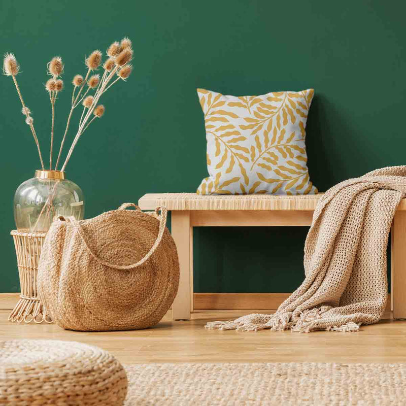 Almohada de salud con ramas amarillas
