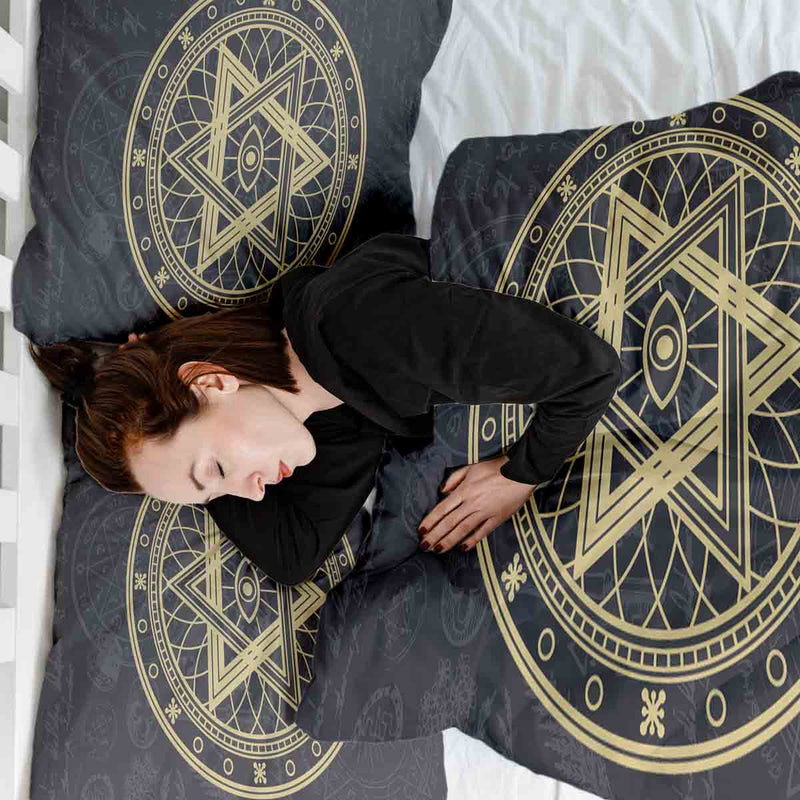 Set de ropa de cama con manta terapéutica Estrella Brújula