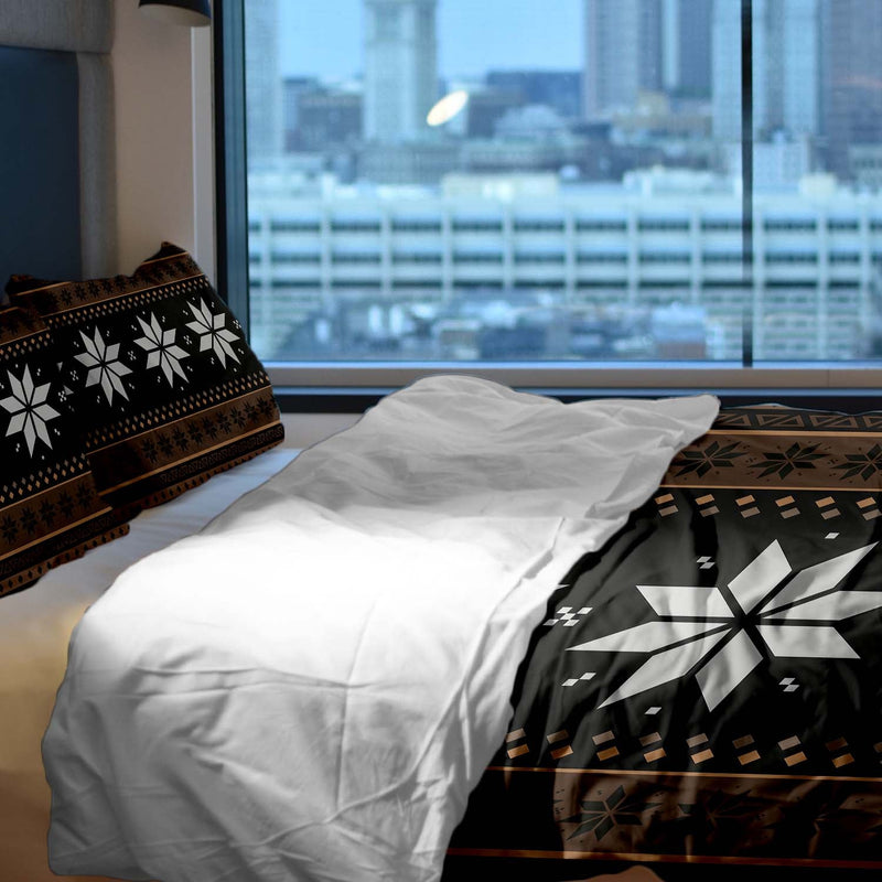Set de ropa de cama con manta terapéutica a rayas con estrellas