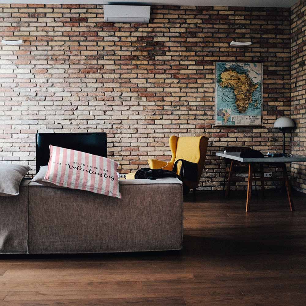 Almohada de salud a rayas Día de San Valentín