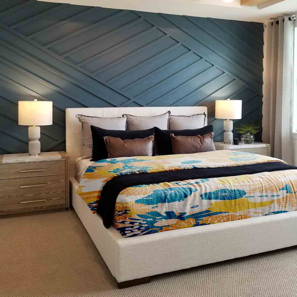 Set de ropa de cama con mantas terapéuticas y flores de gerbera