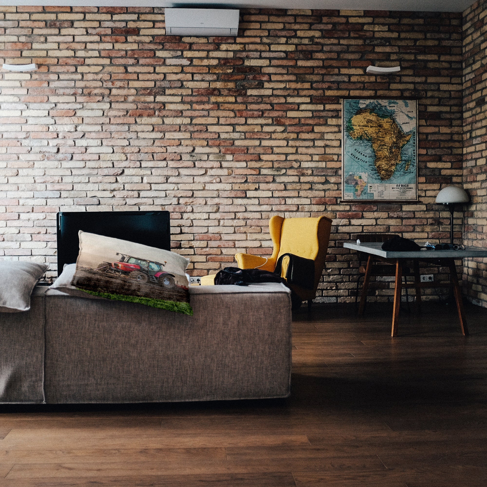 Almohada de salud con gran tractor