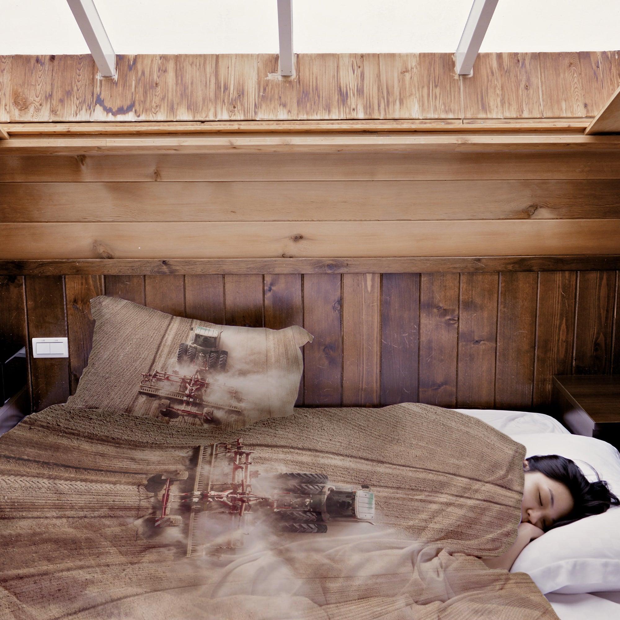 Manta terapéutica original - Funda de algodón tractor en polvo