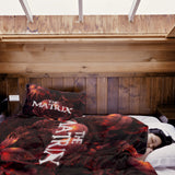 Set de ropa de cama con manta terapéutica rojo The Matrix Schriftzug