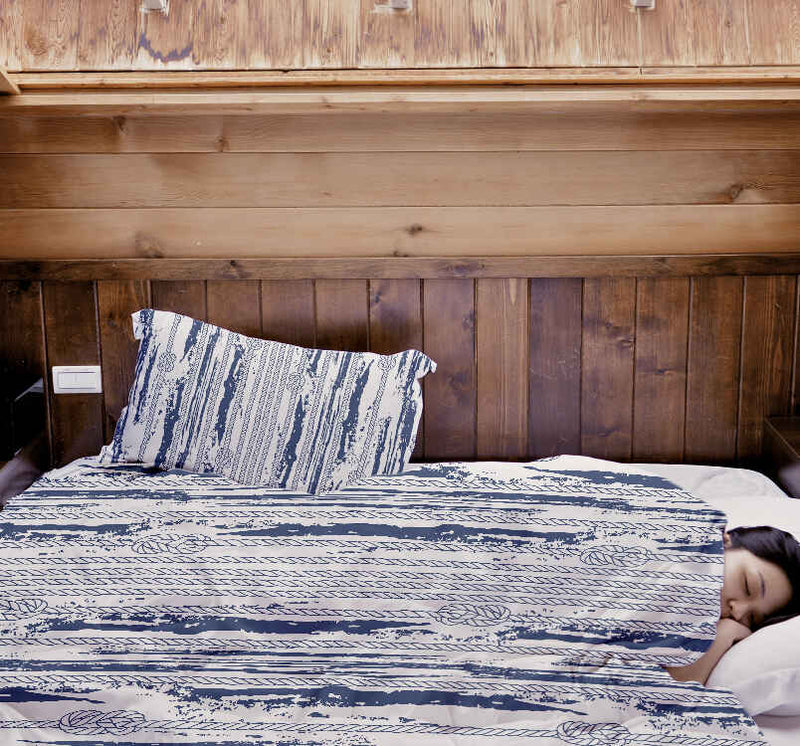 Set de ropa de cama con patrón a rayas de mantas terapéuticas