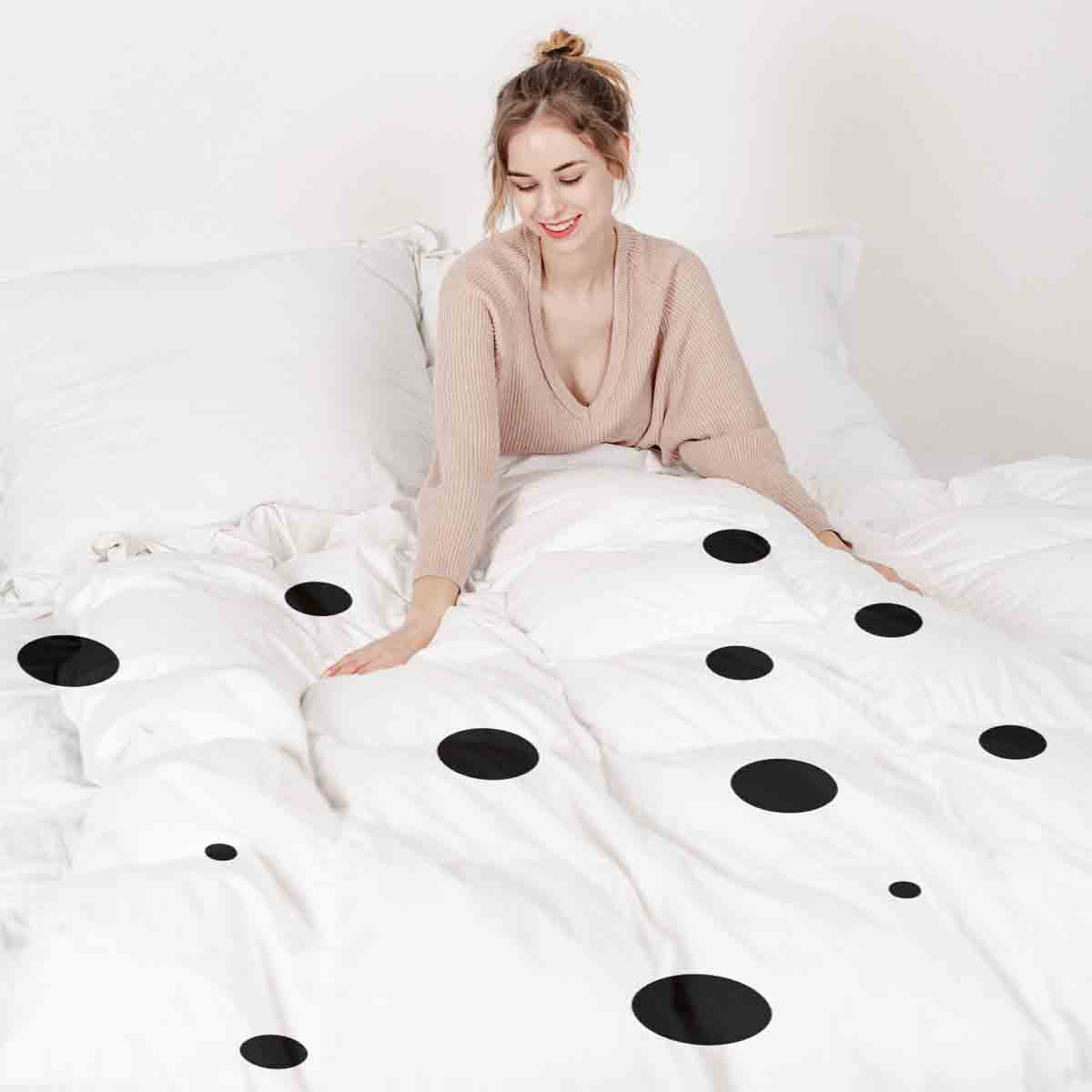 Set de ropa de cama con manta terapéutica y puntos de dálmata