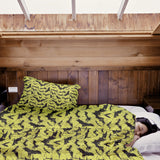 Set de ropa de cama con manta terapéutica amarillo murciélago