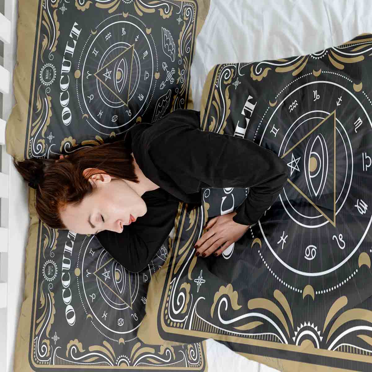 Set de ropa de cama con manta terapéutica para ojos