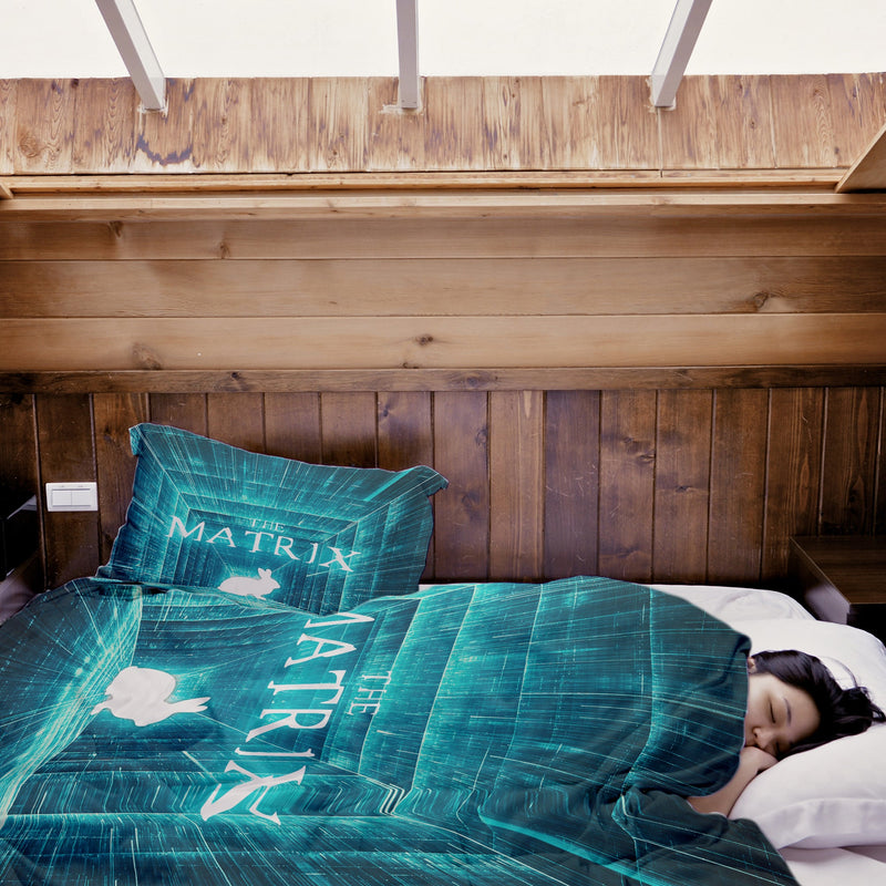 Set de ropa de cama con manta terapéutica azul Matrix