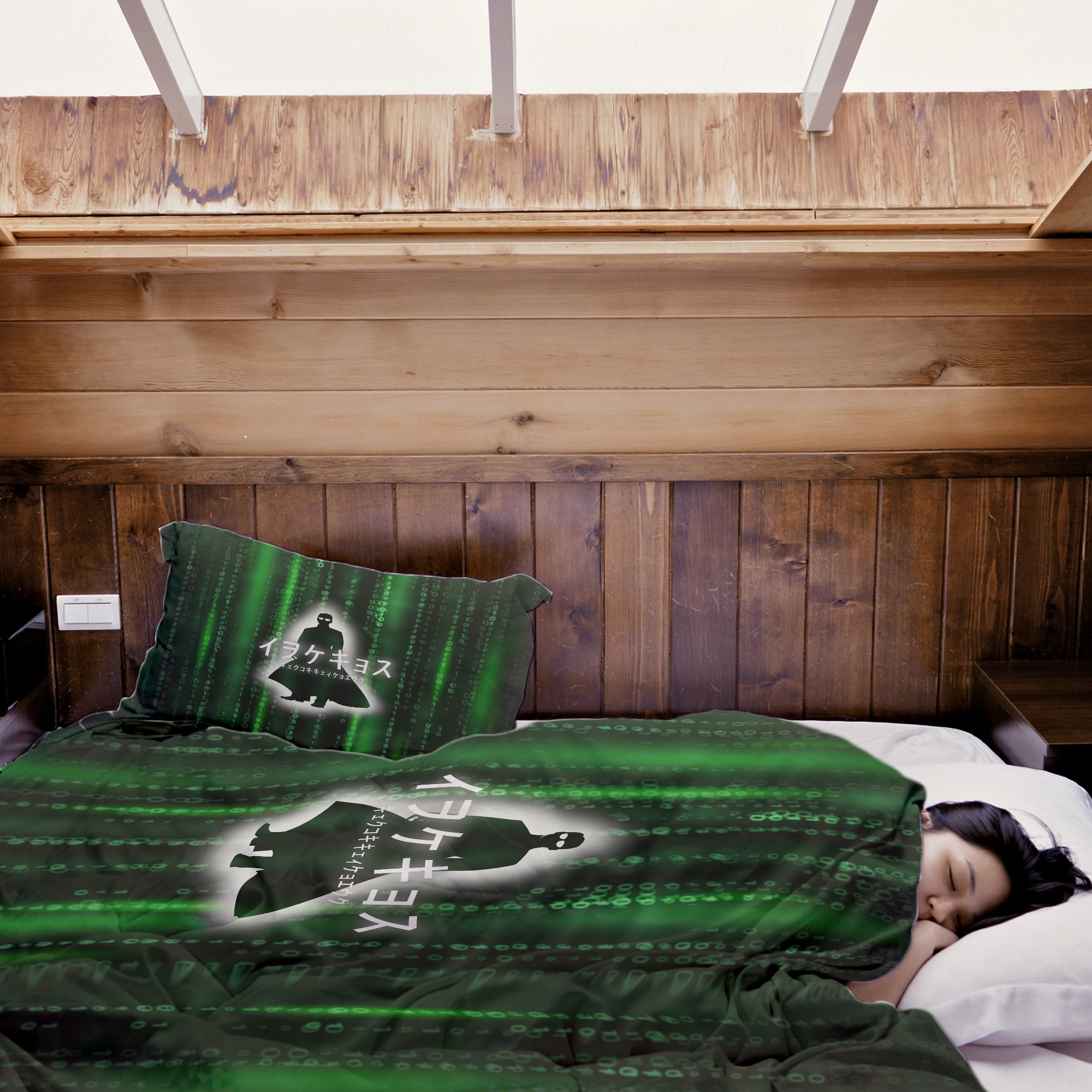 Manta terapéutica original - Funda de algodón Código numérico verde