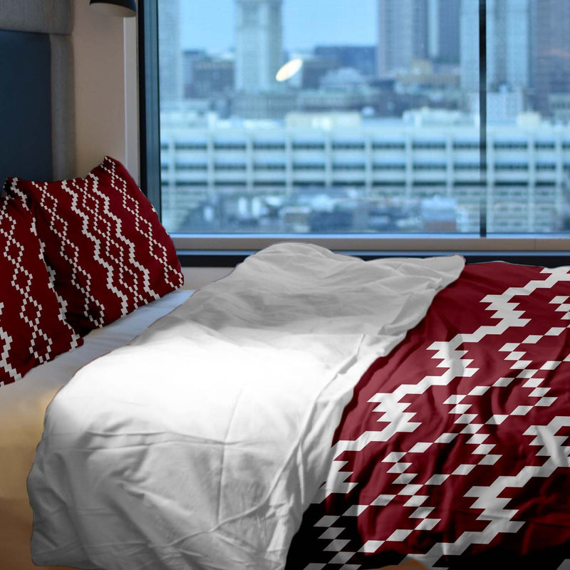 Manta terapéutica original - Funda de algodón con motivo navideño rojo