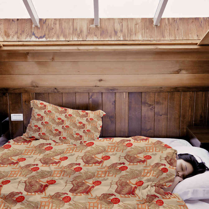 Set de ropa de cama con manta terapéutica gallo chino