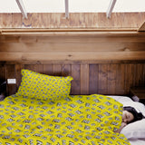 Set de ropa de cama con manta terapéutica amarillo Ha Ha