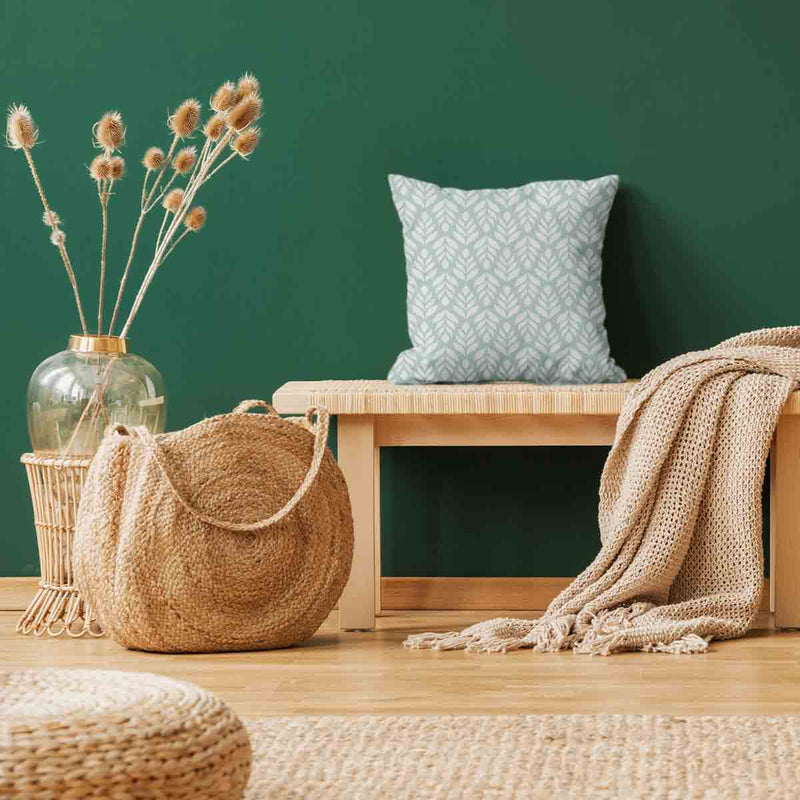 Almohada de salud verde con abeto