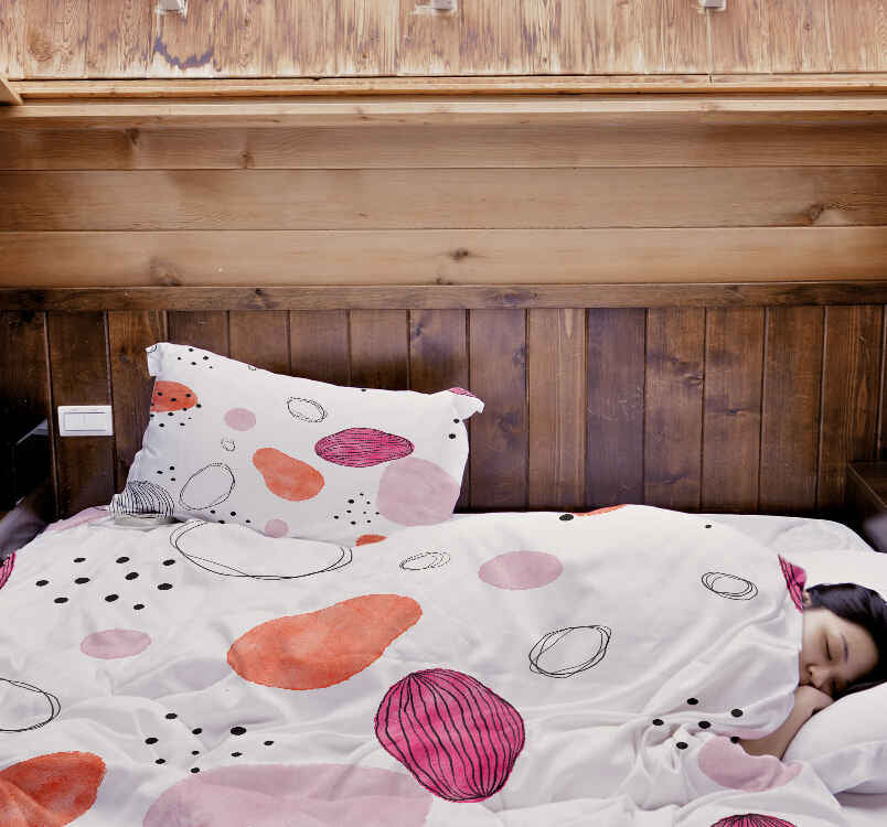 Set de ropa de cama con mantas terapéuticas círculos abstractos