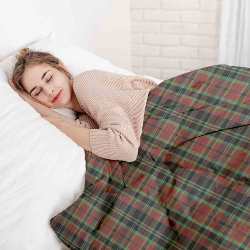 Set de ropa de cama con manta terapéutica y cuadros navideños