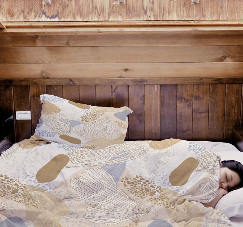 Set de ropa de cama con manta terapéutica anémona de mar dorada