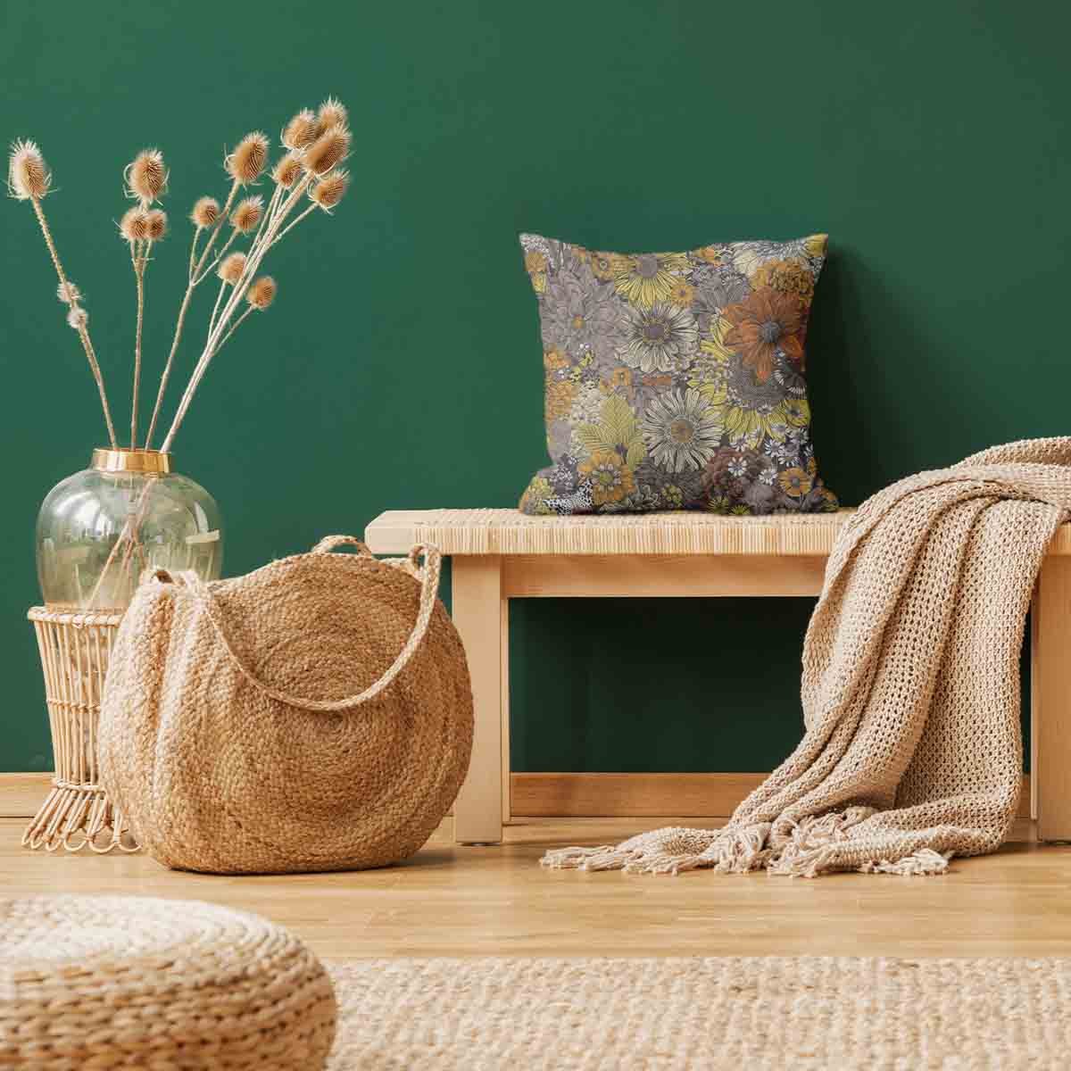 Almohada de salud flores amarillas