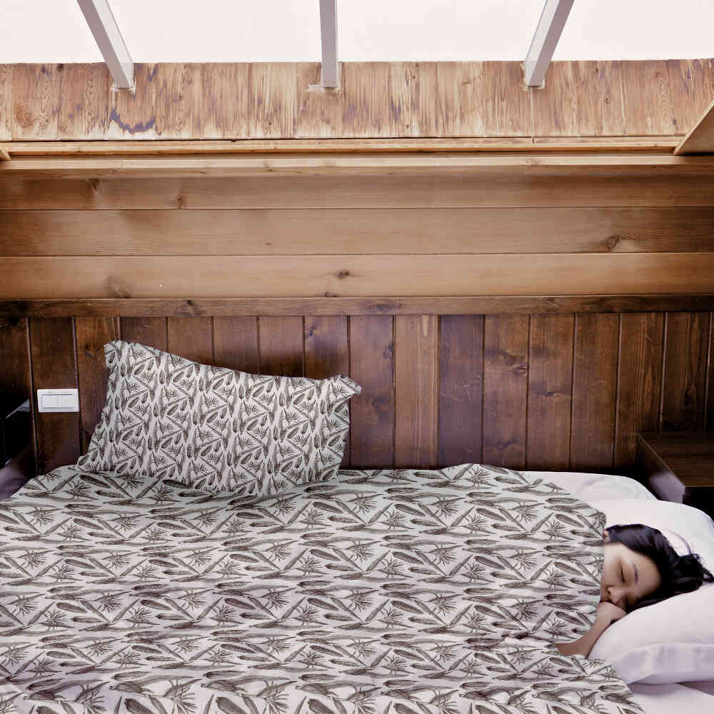 Juego de ropa de cama con manta terapéutica blanca con maíz
