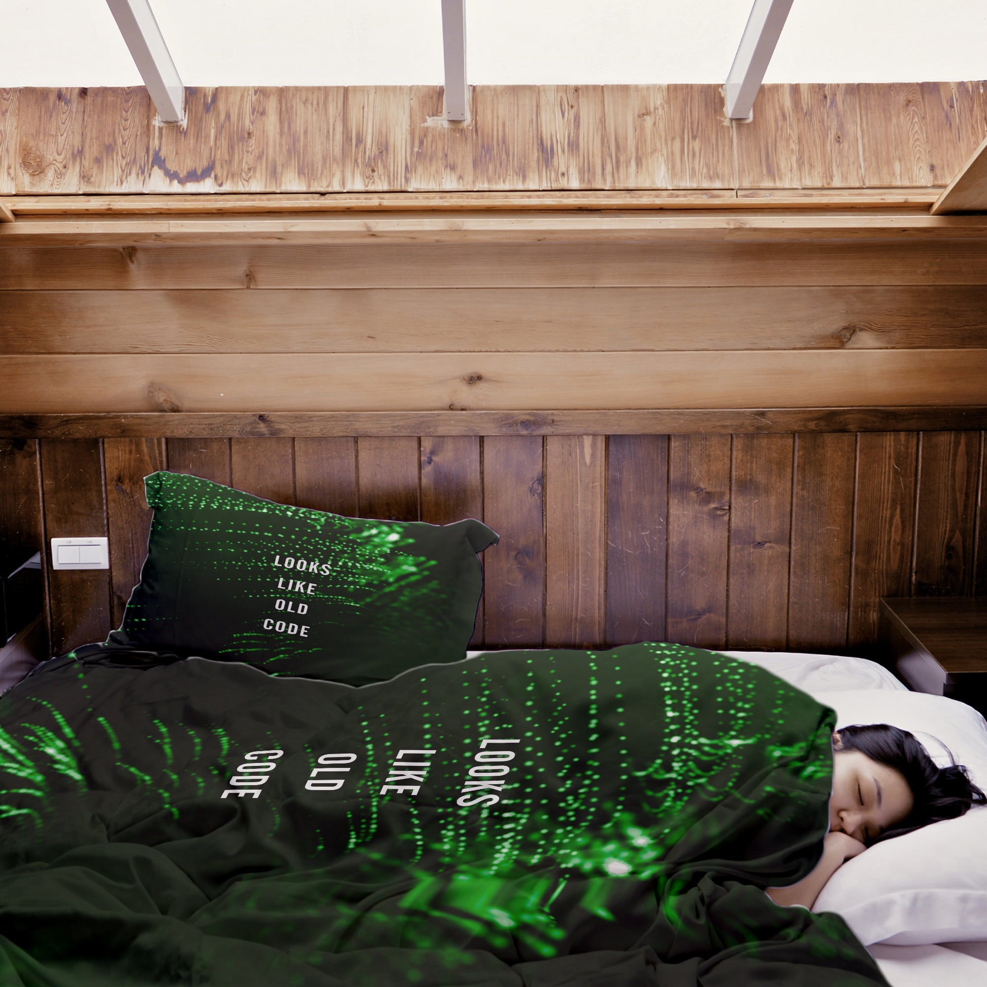 Original Therapiedecke - Juego de ropa de cama de algodón verde Looks Like