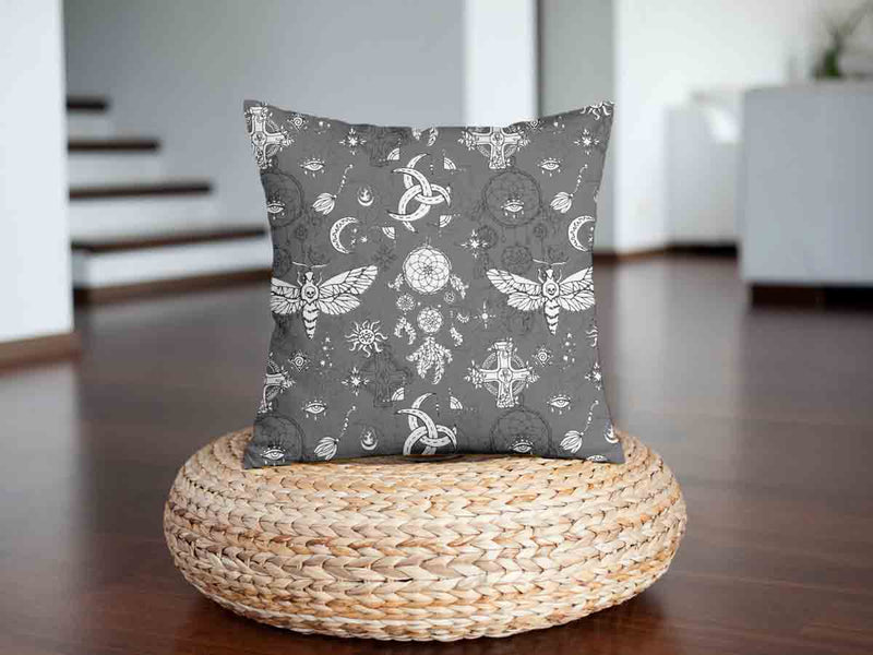 Almohada de salud negra libélula espeluznante