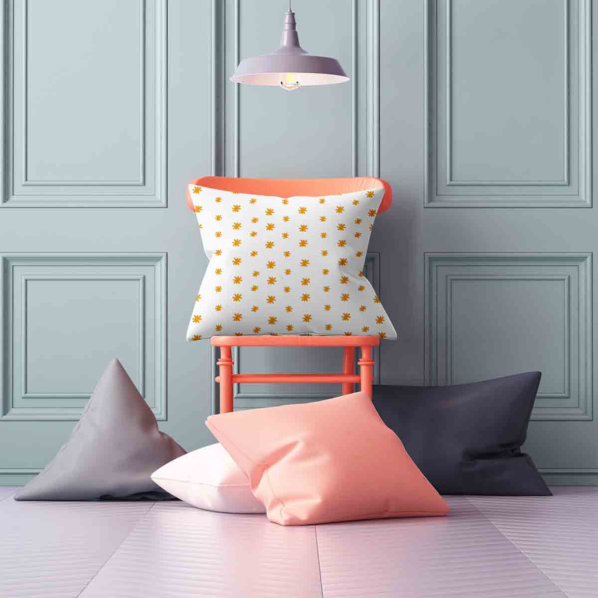 Almohada de salud flores amarillas