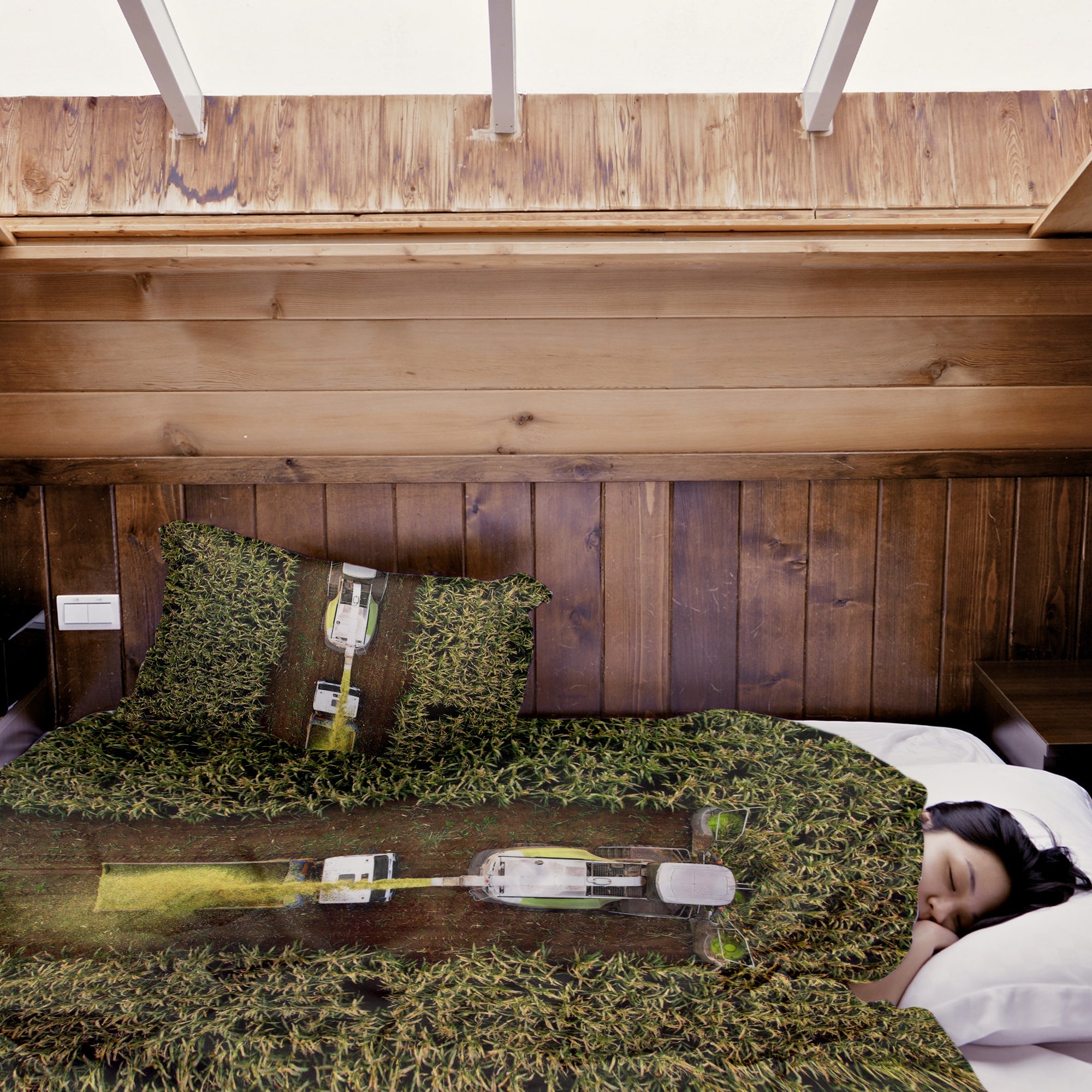 Original Therapiedecke - Juego de Ropa de Cama de Algodón Campo Verde