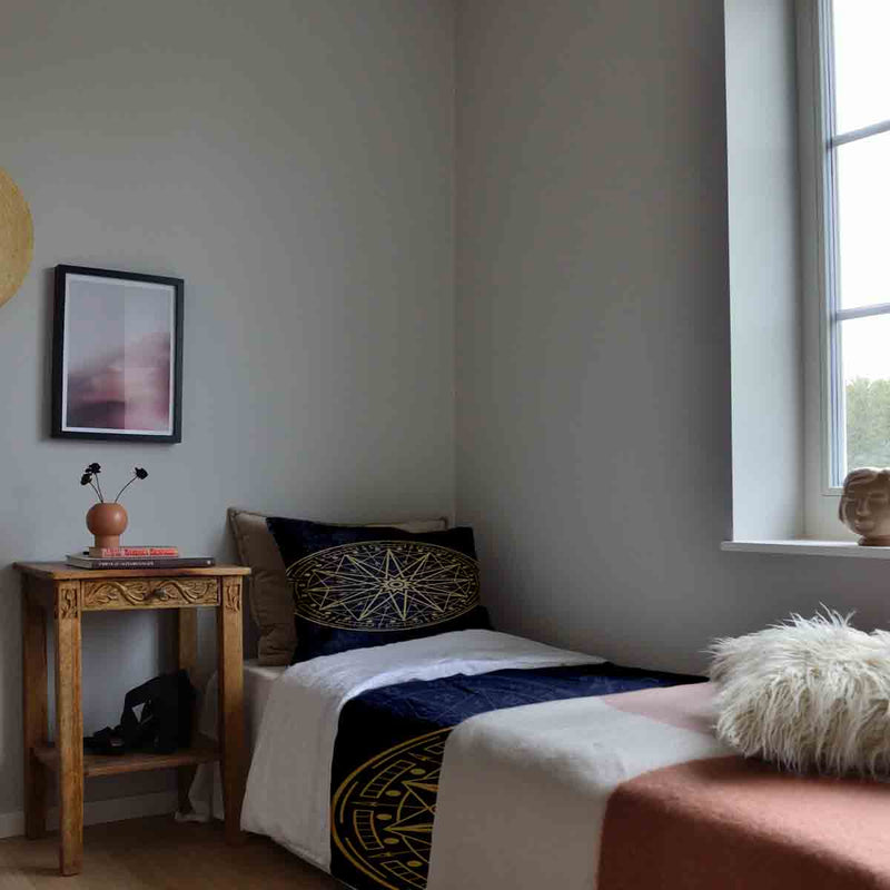 Juego de ropa de cama con manta terapéutica Mandala Mística
