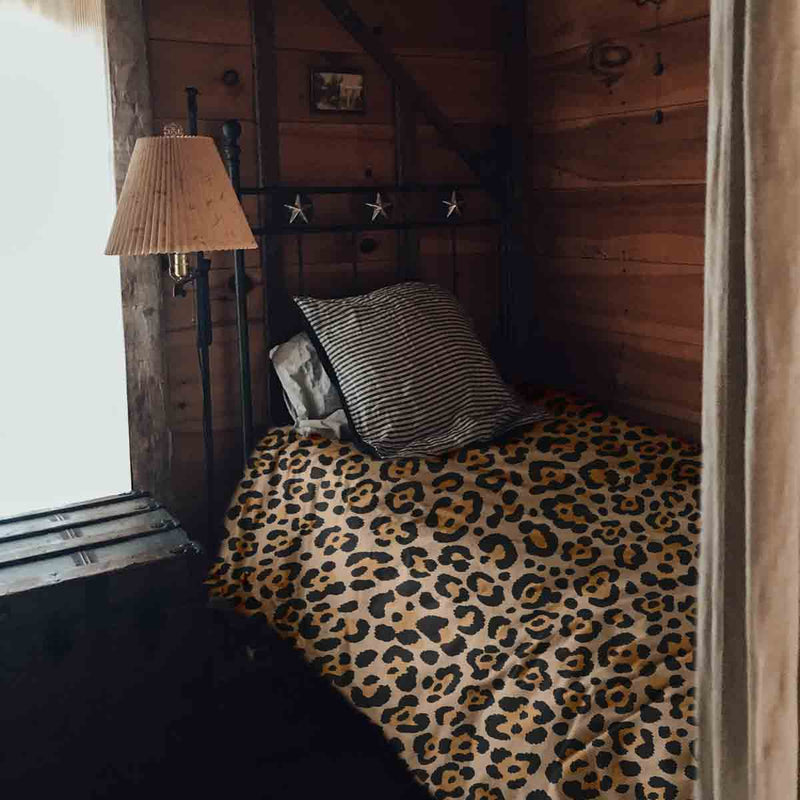 Manta terapéutica original - Funda de algodón con estampado de leopardo