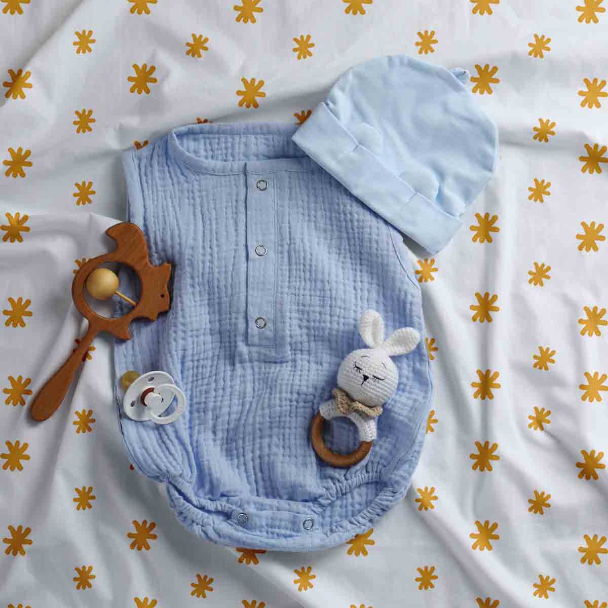 Manta terapéutica original - funda de algodón flores amarillas