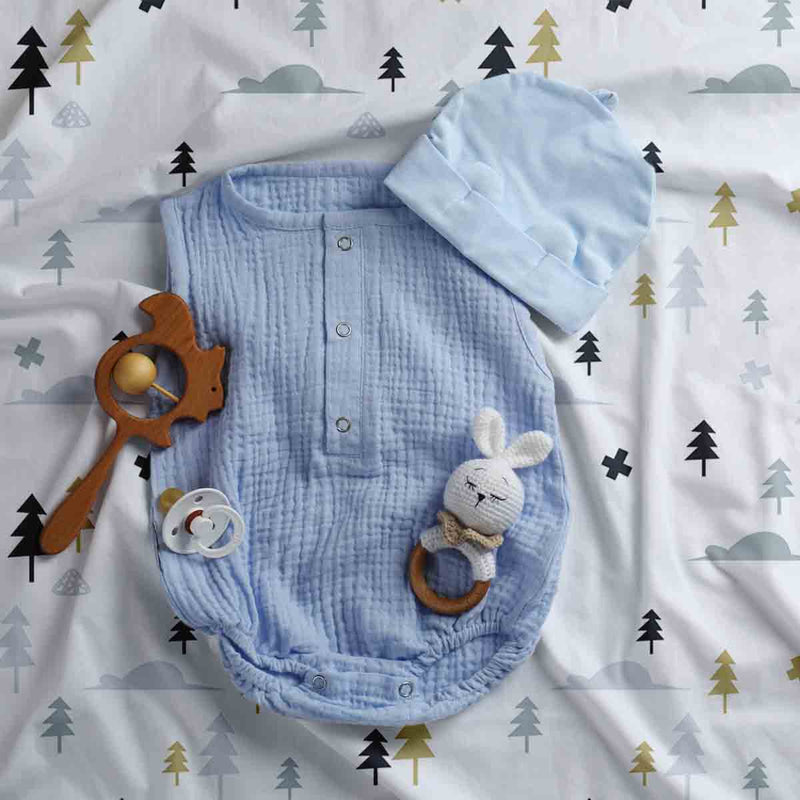 Manta terapéutica original - Funda de algodón bosque gris