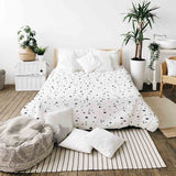 Set de ropa de cama con manta terapéutica y puntos de dálmata