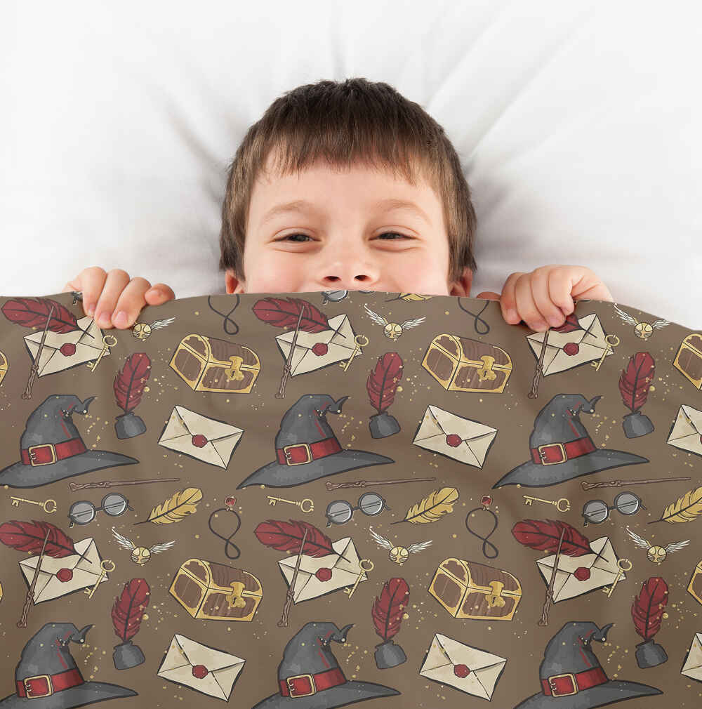 Set de ropa de cama con manta terapéutica y sombrero parlante