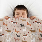 Manta terapéutica original - Manta de peso para perros con funda de algodón para niños