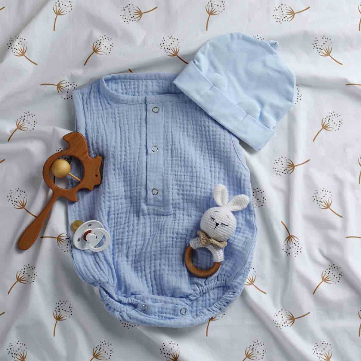 Manta terapéutica original - Funda de algodón blanca con dientes de león