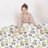 Manta terapéutica original - Funda de algodón blanca para jardinería