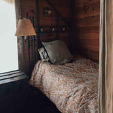 Set de ropa de cama con manta terapéutica Boho naranja