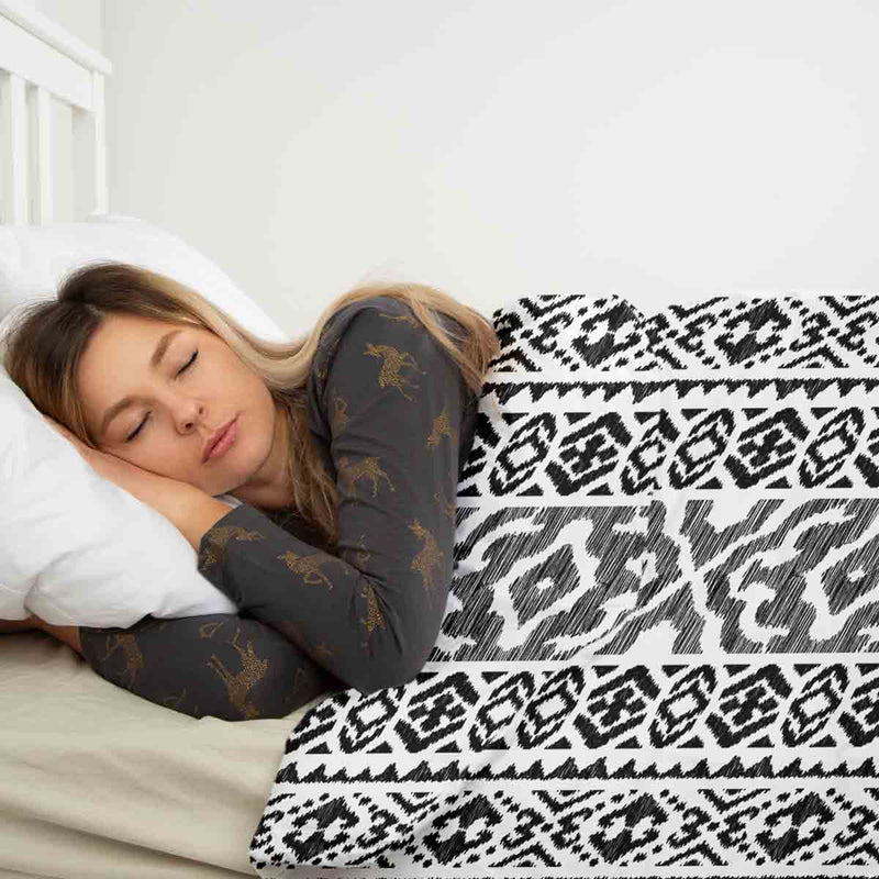Manta terapéutica original - Funda de algodón con formas negras