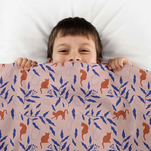 Manta terapéutica original - Funda de algodón Gato rojo