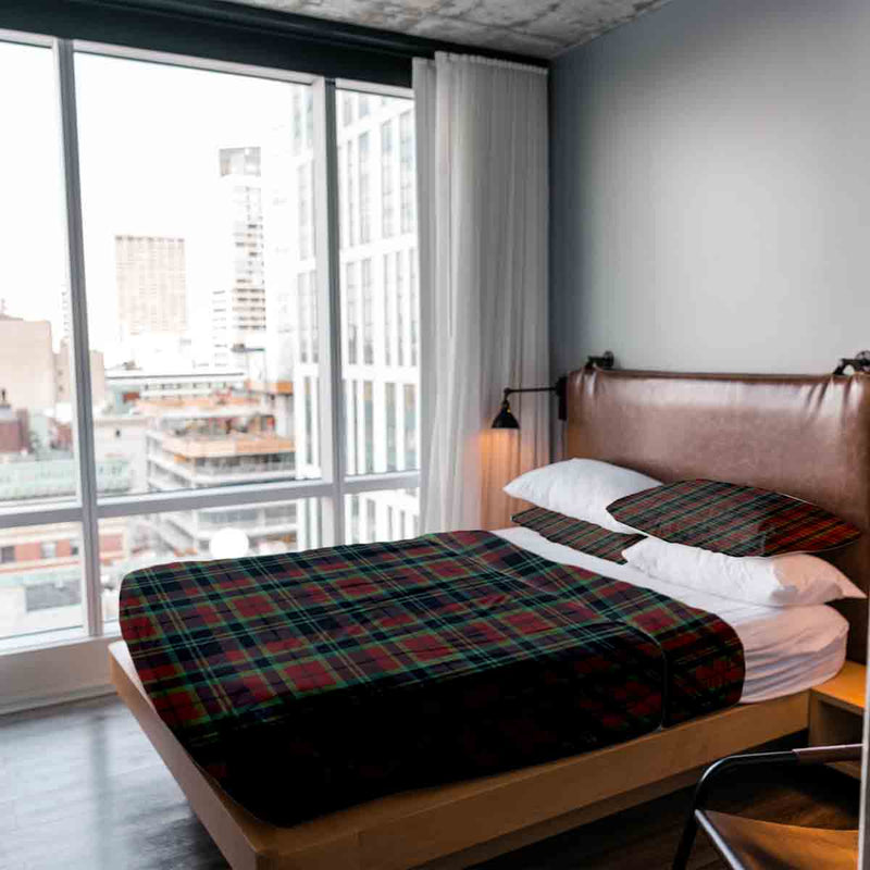 Set de ropa de cama con manta terapéutica y cuadros navideños
