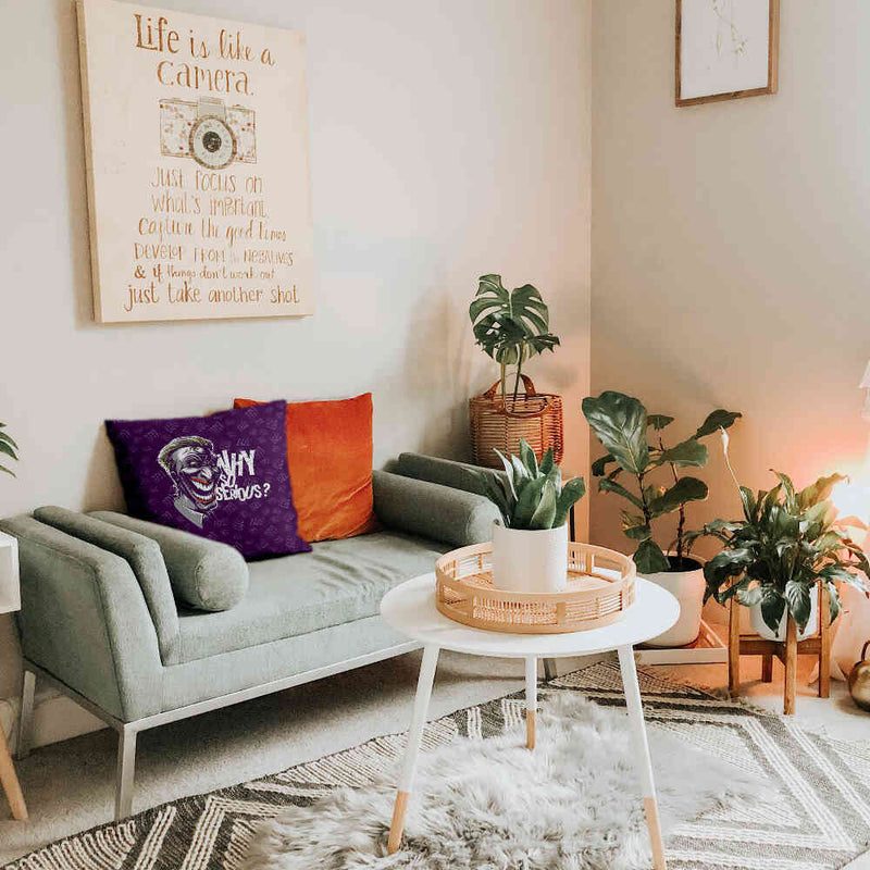 Almohada de salud morada ¿Por qué tan serio?