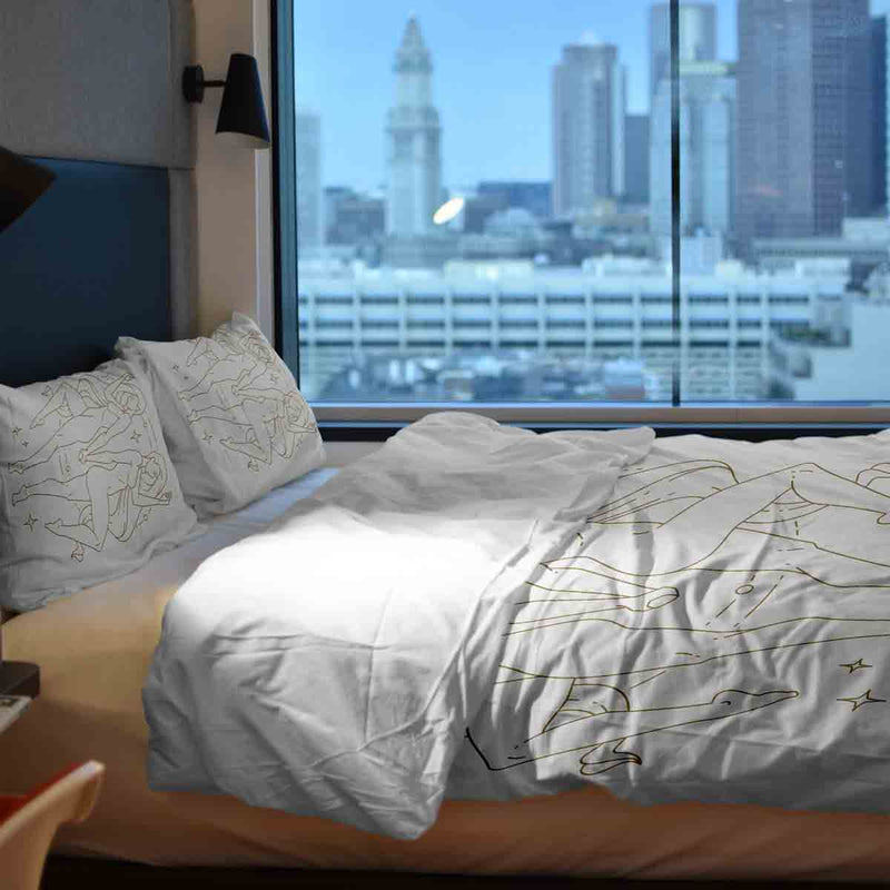 Juego de ropa de cama con manta terapéutica Estrella zodiacal Géminis