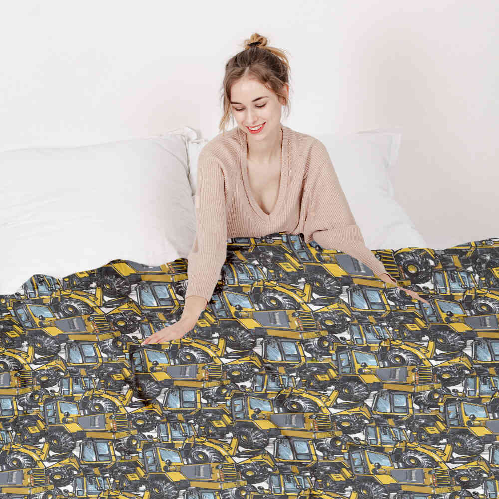 Set de ropa de cama con manta terapéutica tractor