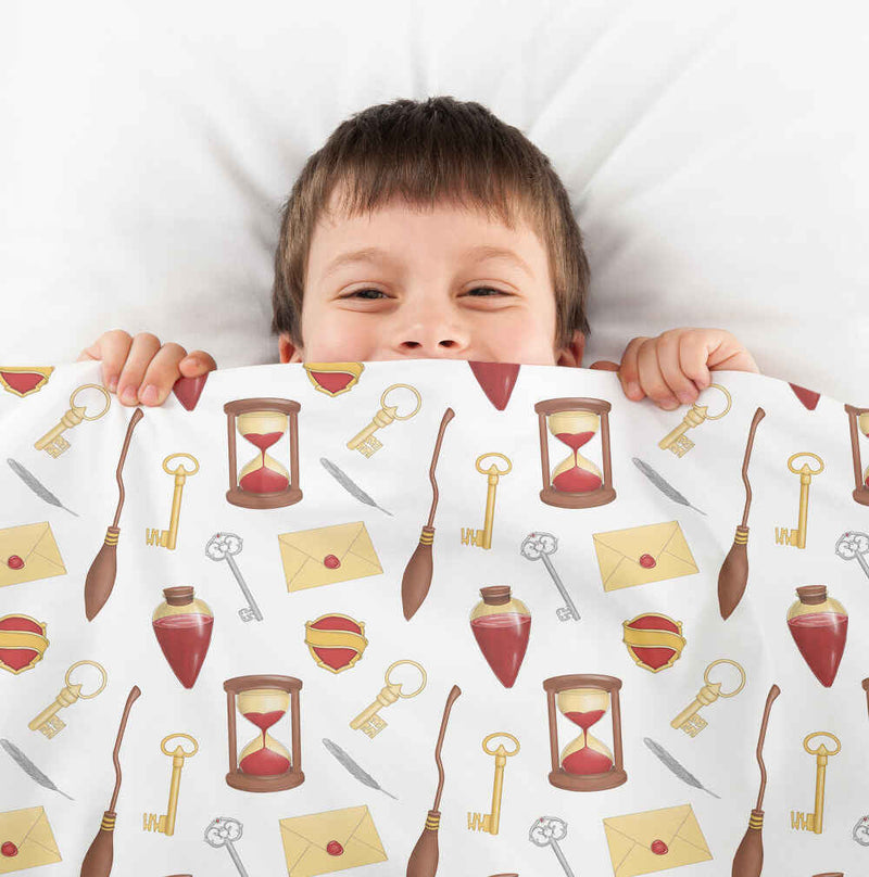 Set de ropa de cama con manta terapéutica blanca Magic