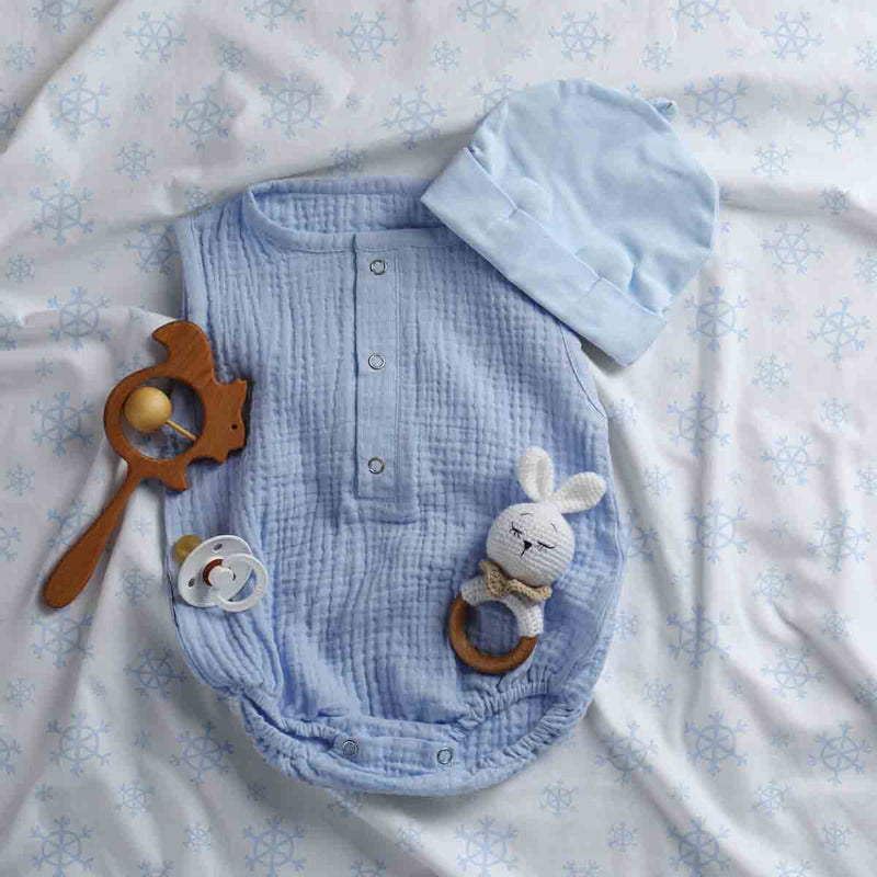 Manta terapéutica original - Funda de algodón copos de nieve
