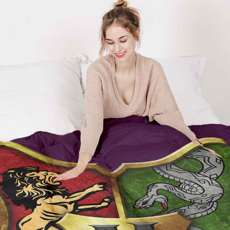 Manta terapéutica original - Funda de algodón Casas de Hogwarts