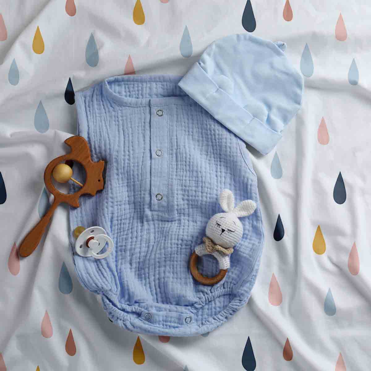 Manta terapéutica original - Funda de algodón con gotas de colores