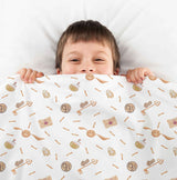 Set de ropa de cama con manta terapéutica blanca con Schnatz