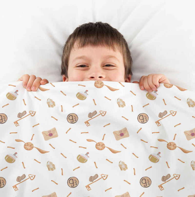 Set de ropa de cama con manta terapéutica blanca con Schnatz