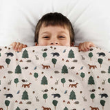 Manta terapéutica original - Manta con peso de animales del bosque con funda de algodón para niños